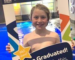 Fantastic news as Jan graduates from Swim Academy Level 6 at Cadbury pool!