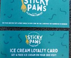 Fancy a free ice-cream from Sticky Paws?