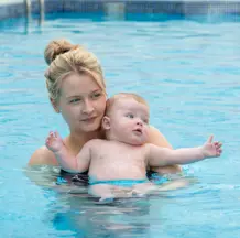 Mother and Baby swimming