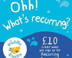 Sign up for recurring payments and receive £10 credit
