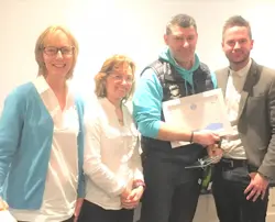 Baby Swimming Franchisee Clive Relf receiving award