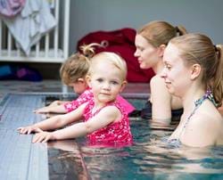 Baby swimmers graduate to “Little Dippers” at Woolley
