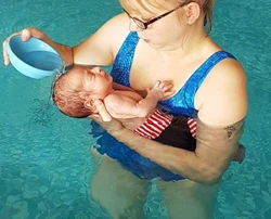 Baby swimming in Levington, Ipswich