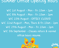 Summer Office Opening Hours